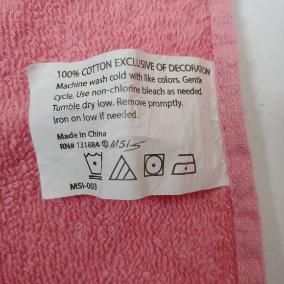 Vintage Easter Egg Hand Towels Pink Embroidered Bathroom 100% Cotton 14.5" x 23" - Picture 5 of 5